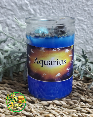 Aquarius Zodiac Candle
