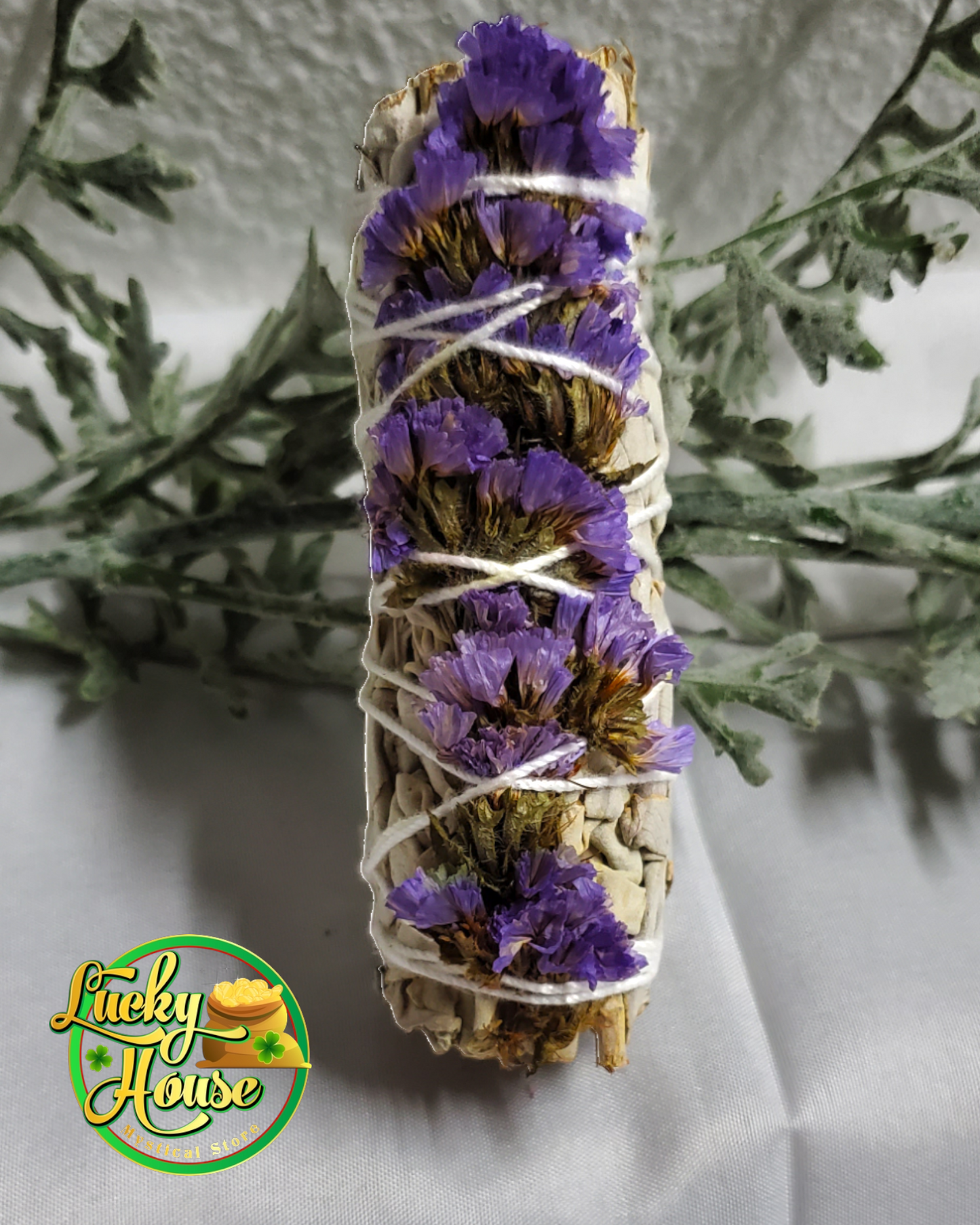 Salvia Blanca con Sinuata Morada