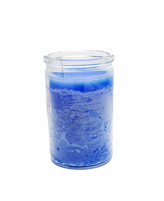 Blue Glass Candle Jar
