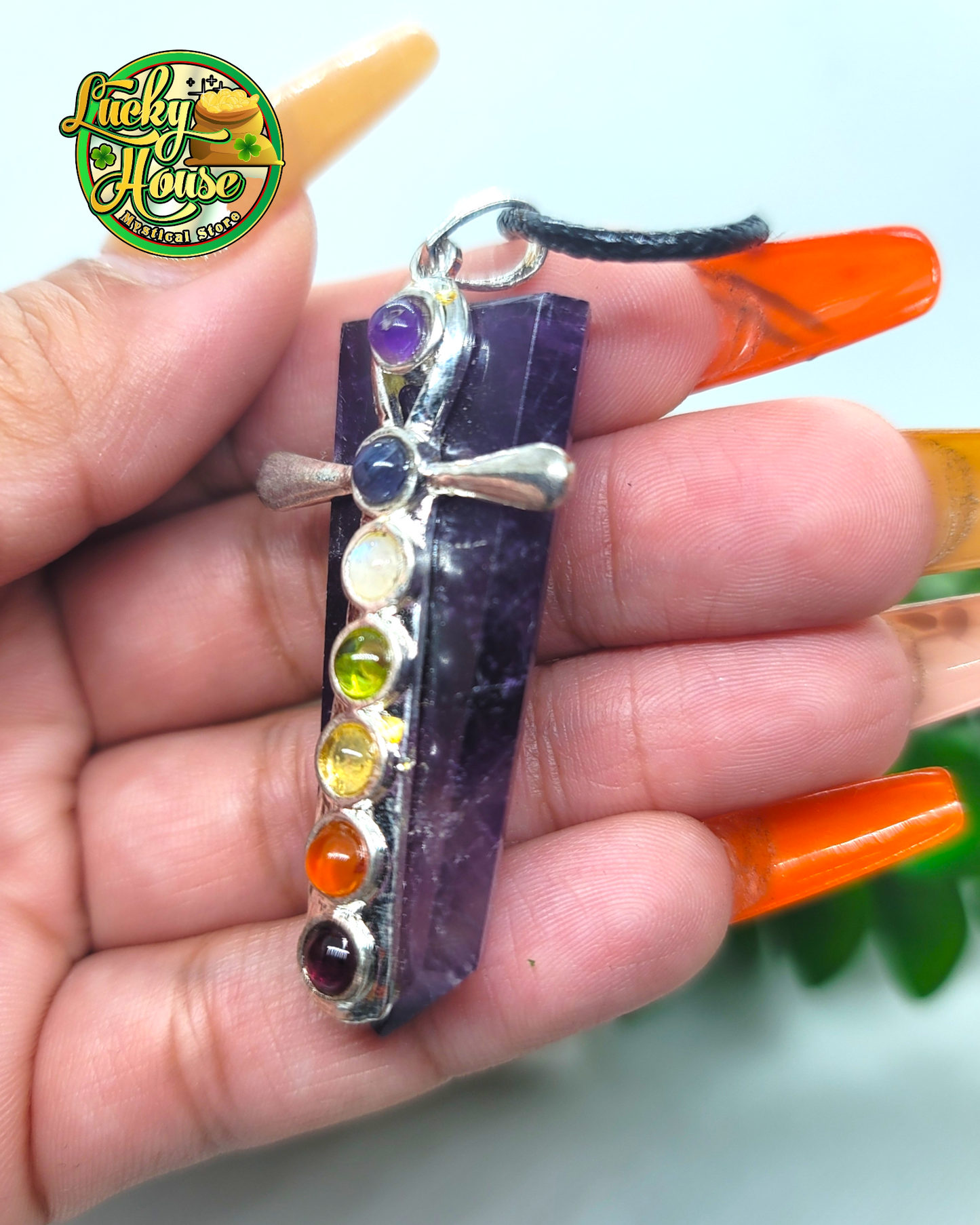 Amethyst Chakra Ankh Pendant