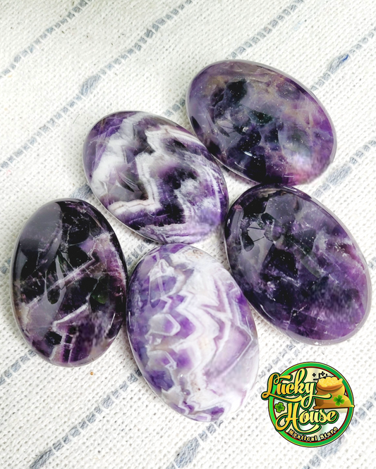 Chevron Amethyst Palm Stone