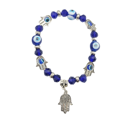 Hamsa & Evil Eye Blue Bracelet