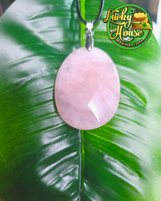 Rose Quartz Oval Pendant