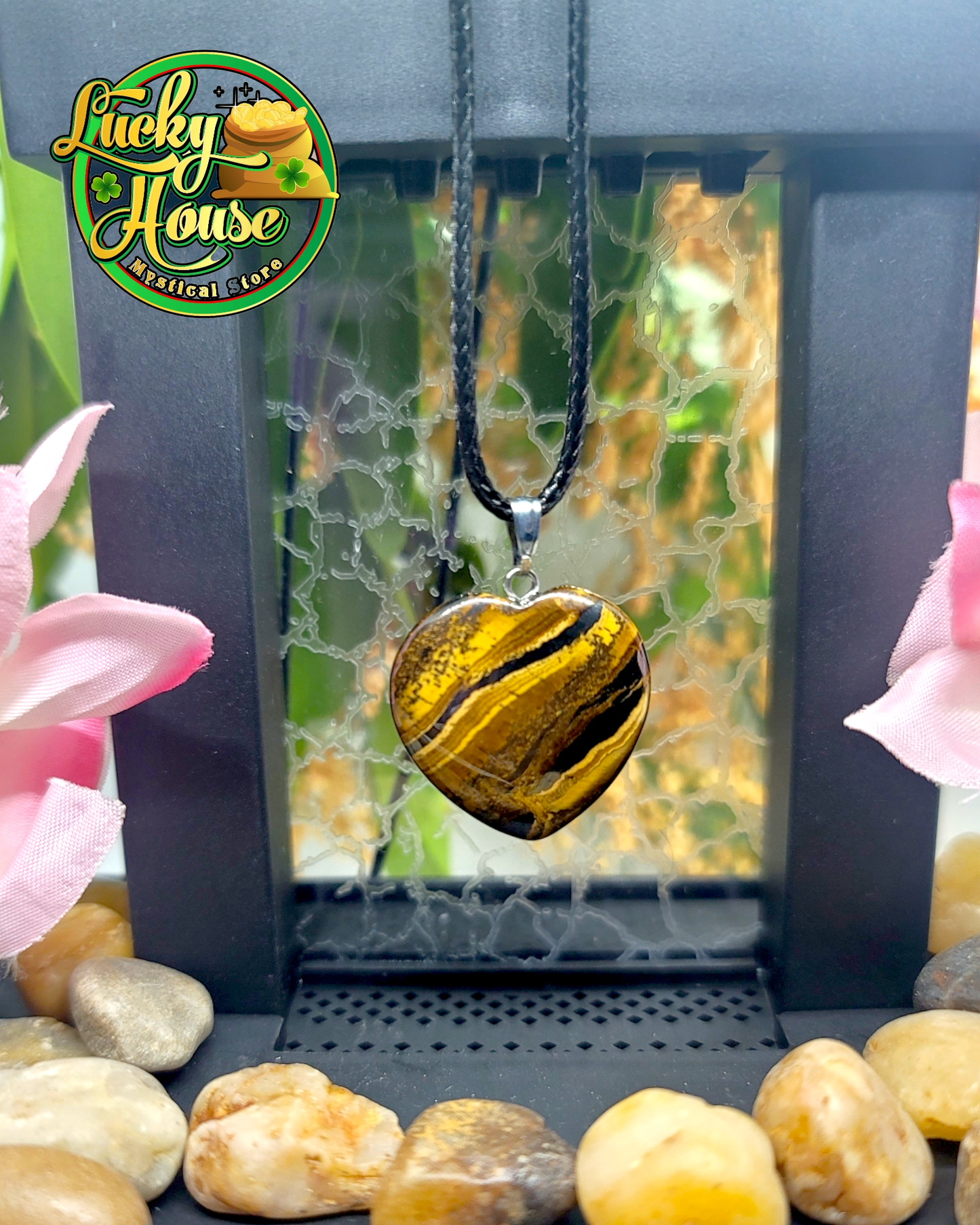Tiger Eye Heart Pendant