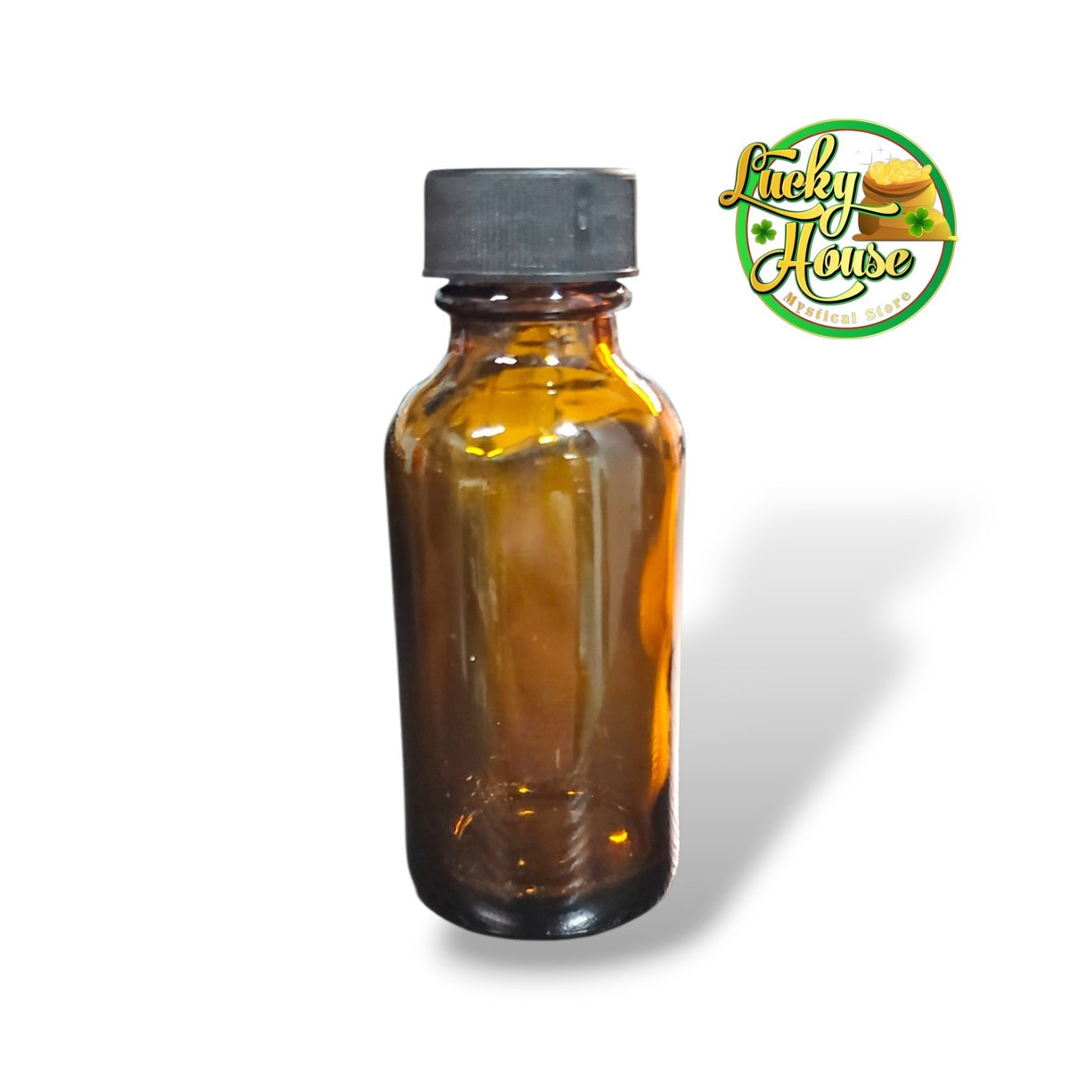 1 oz Glass Amber Bottles with Black Caps