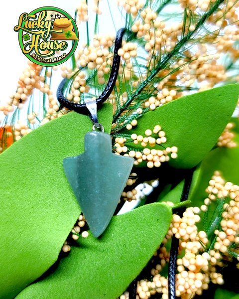 Green Aventurine Arrow Pendant