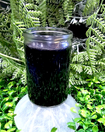 Black Glass Candle Jar