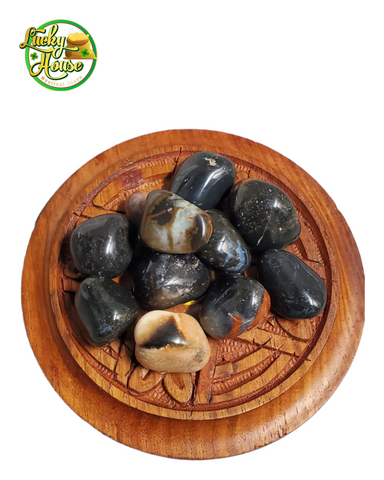 Black Sardonyx Tumbled Stone