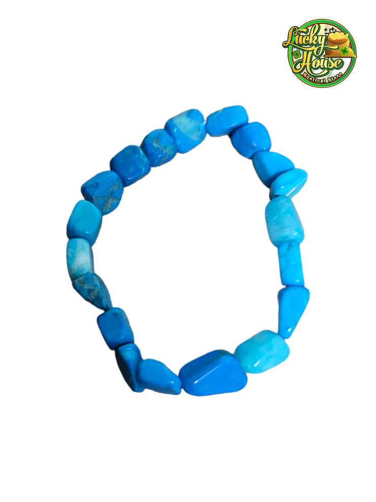 Pulsera De Howlita Azul