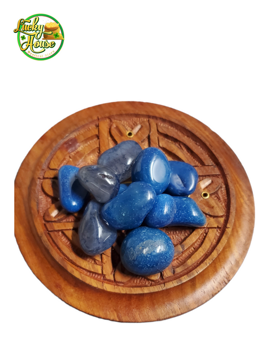 Blue Agate Tumbled Stone