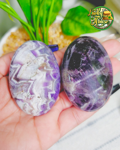 Chevron Amethyst Palm Stone