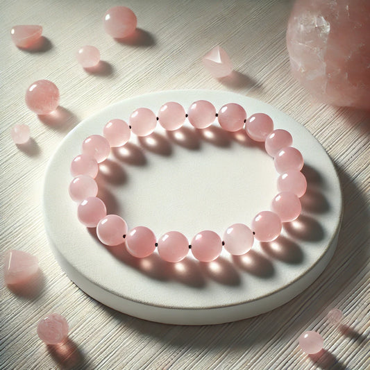 Rose Quartz Sphere Bracelet 8mm