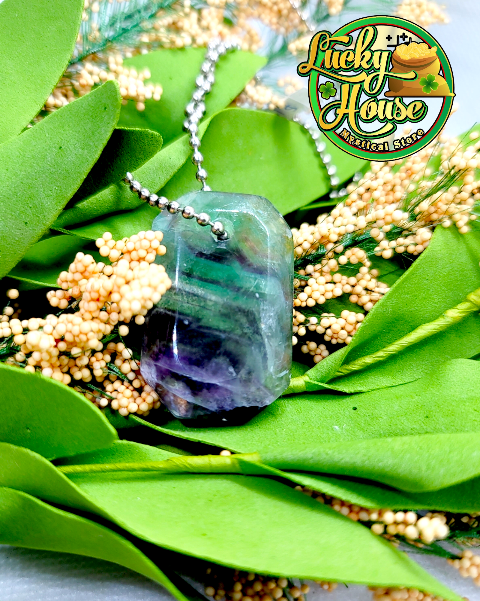 Fluorite Rectangular Pendant