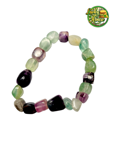 Fluorite Tumble Stone Bracelet