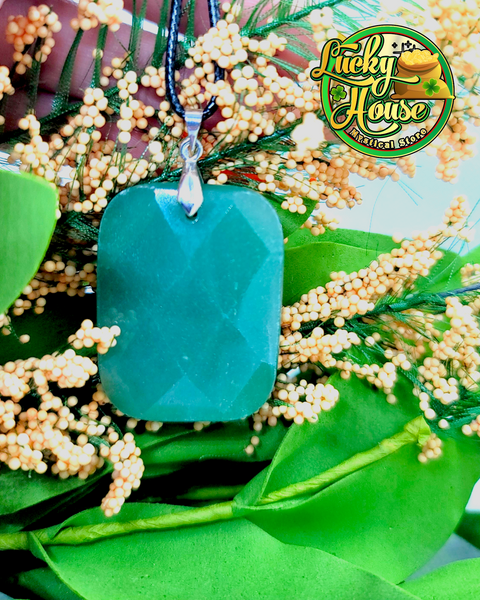 Green Aventurine Square Pendant