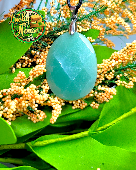 Green Aventurine Oval Pendant