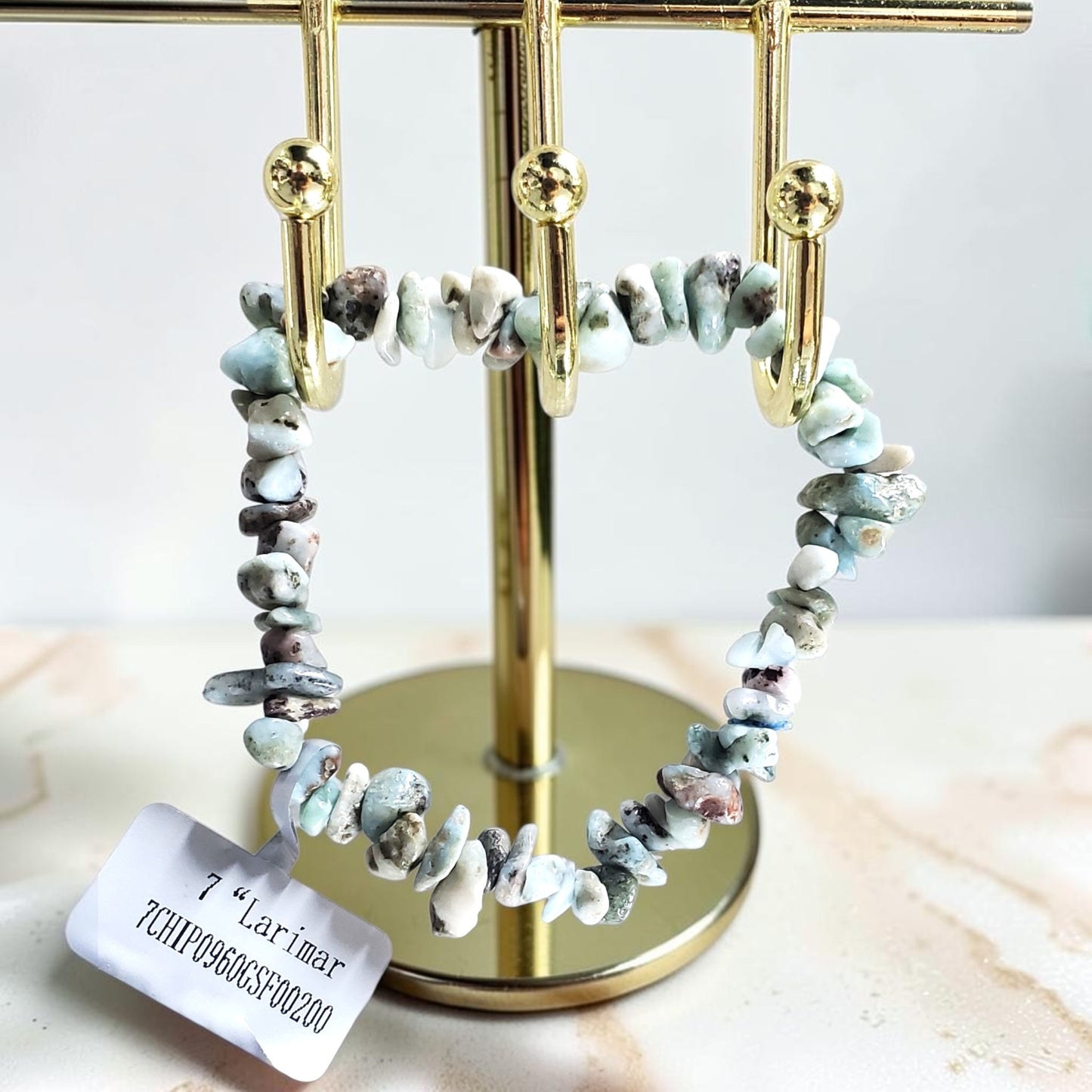 Larimar Chip Bracelet
