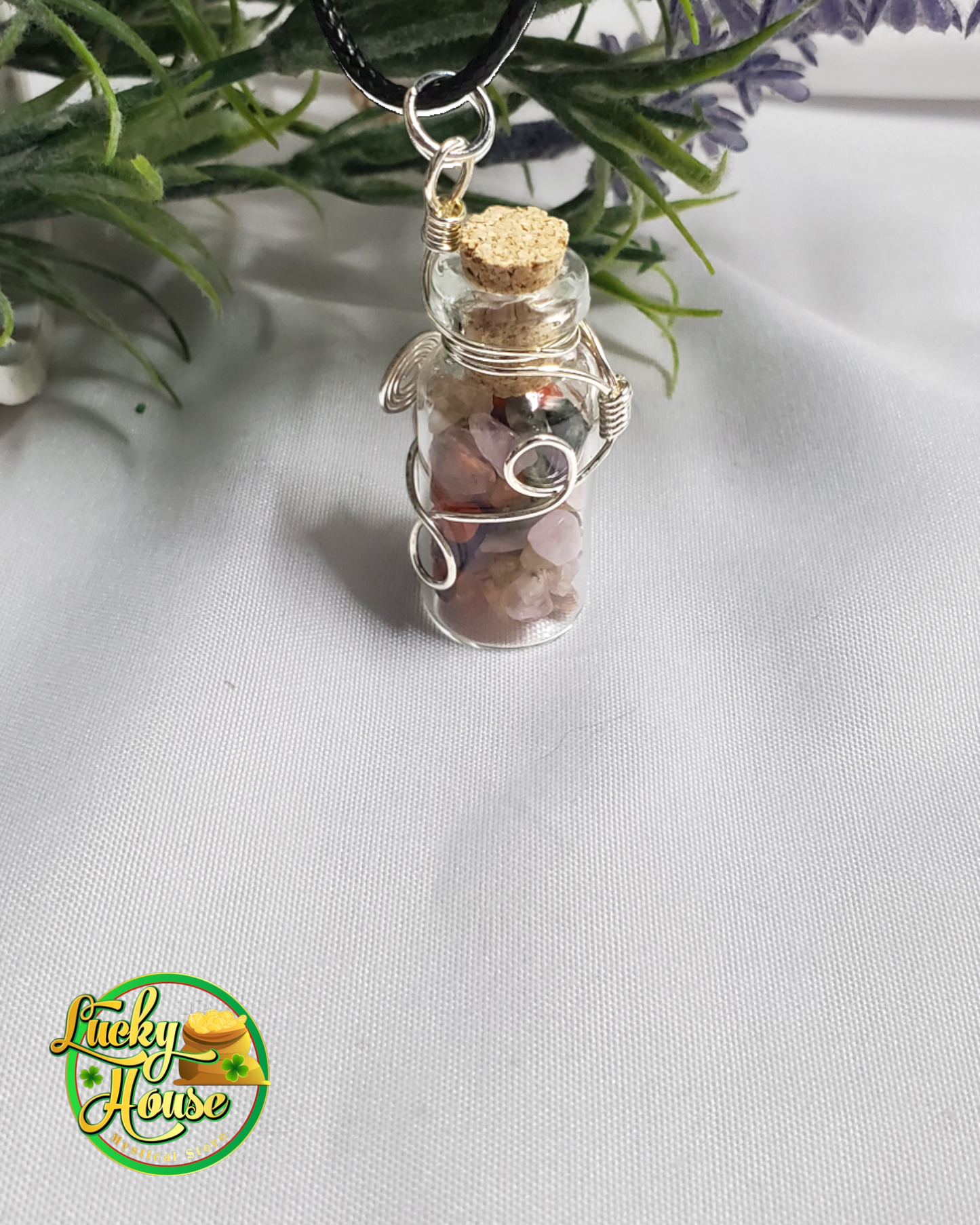 Mix Stone Bottle Pendant