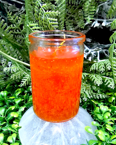 Orange Glass Jar Candle