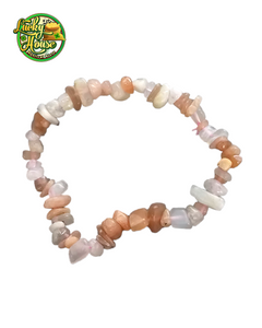 Pulsera de piedra lunar melocotón