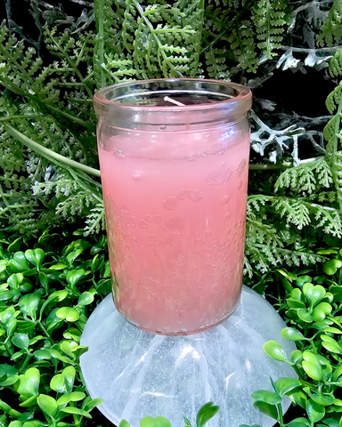 Pink Glass Jar Candle