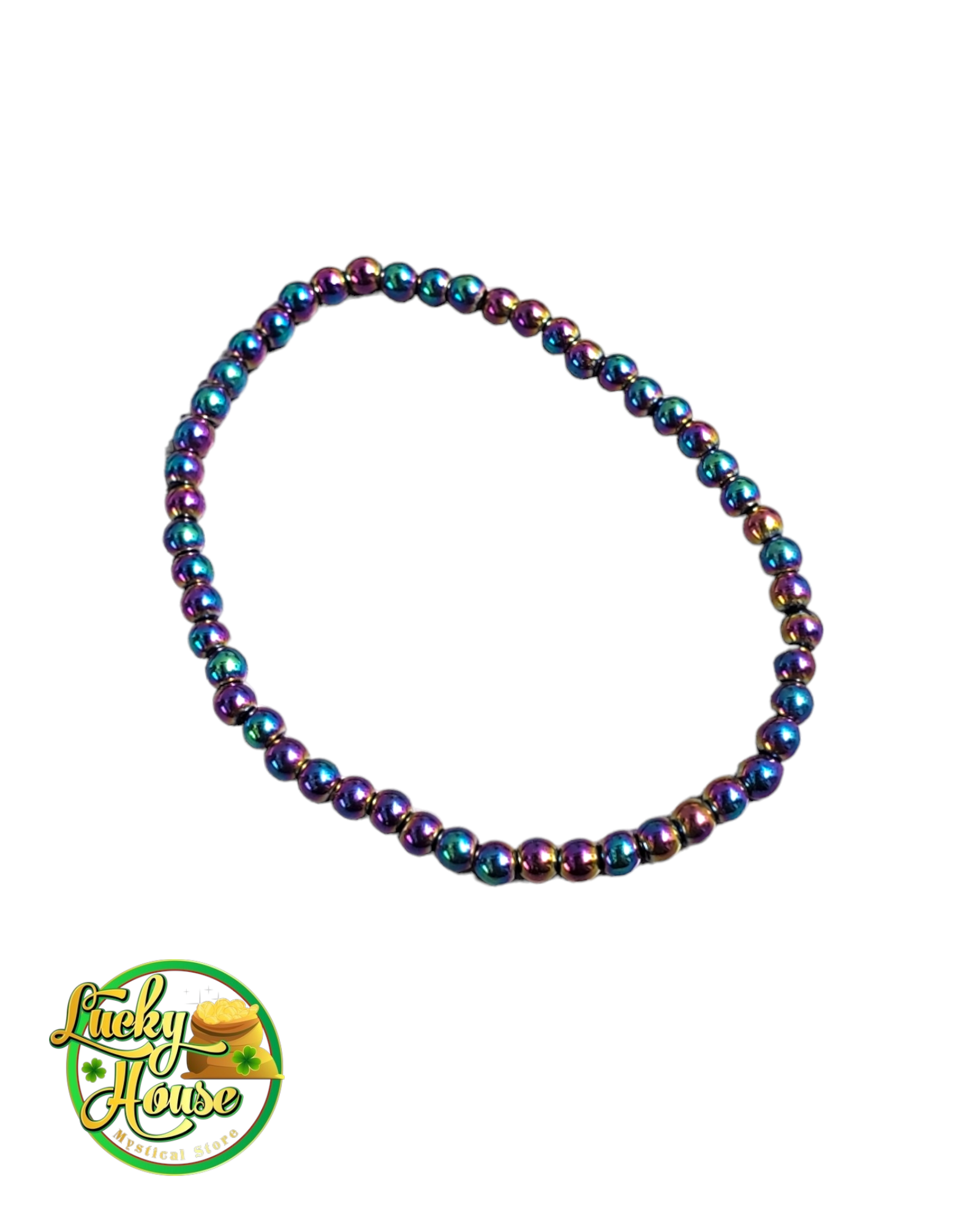 Rainbow Hematite 4mm Bracelet