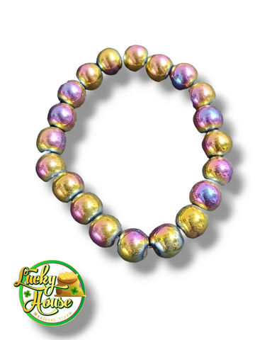 Hematita arcoiris Pulsera Grande