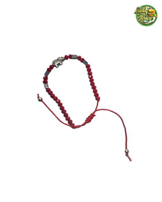 Pulsera con elefante rojo