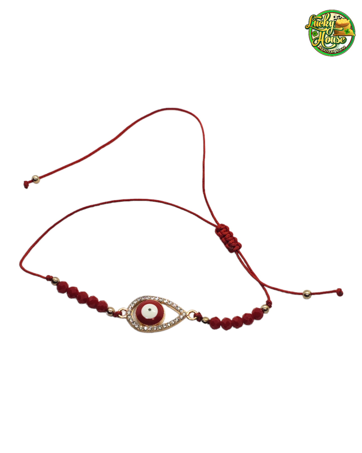 Red Stone Evil Eye Bracelet