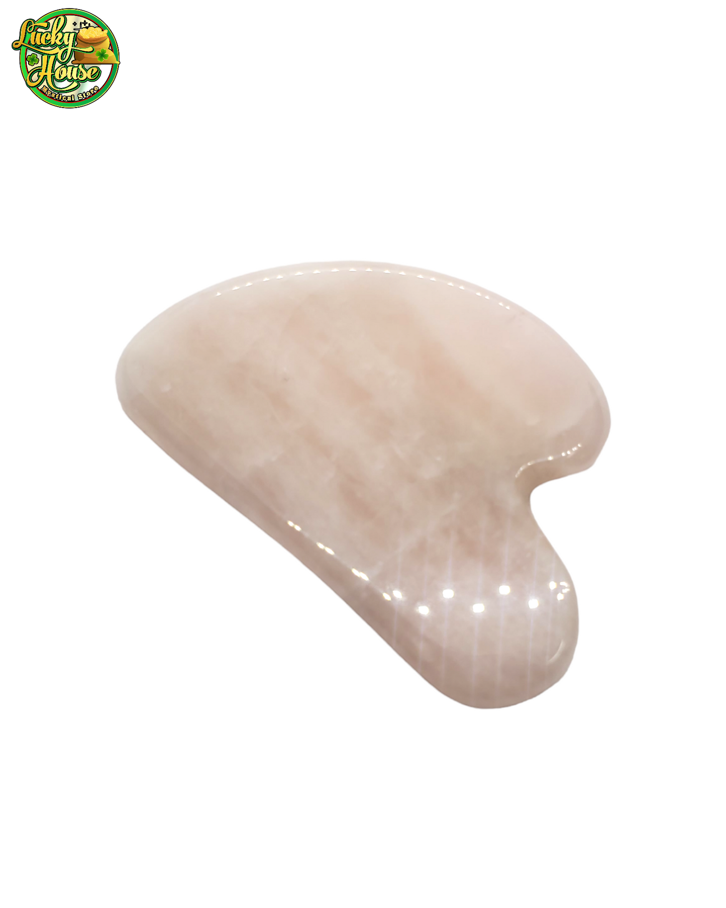 Rose Quartz Crystal Gua Sha Massage Tool