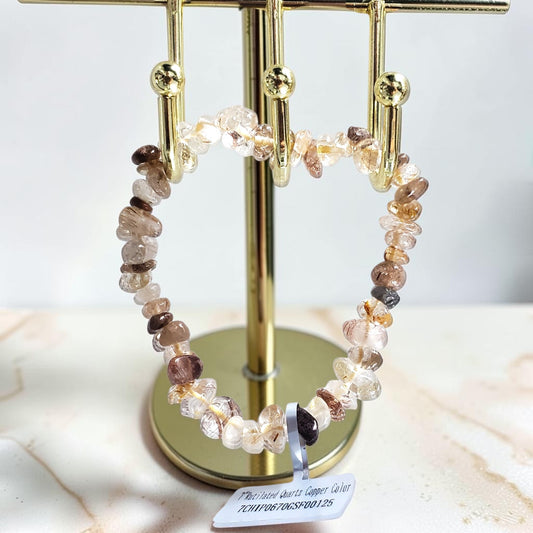 Rutilated Quartz Chip Bracelet