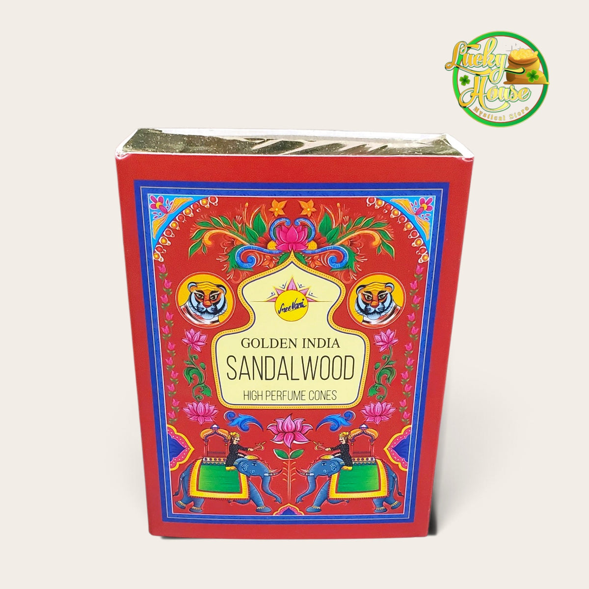 Golden India Sandalwood Backflow incense cone