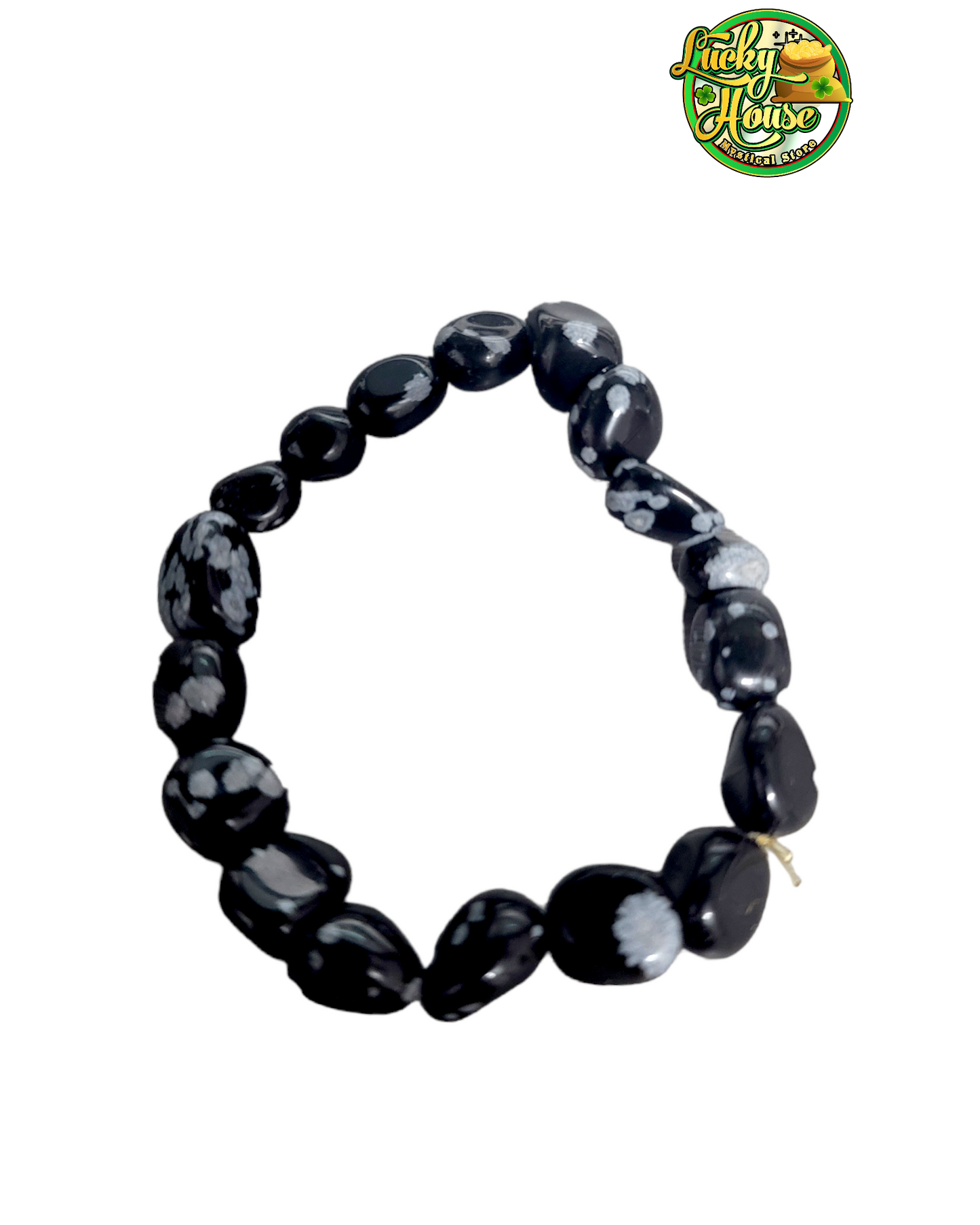 pulsera obsidiana copo de nieve