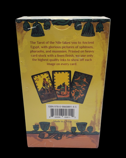 Tarot of the Nile deck featuring ancient Egyptian symbols and mystical imagery for spiritual guidance.