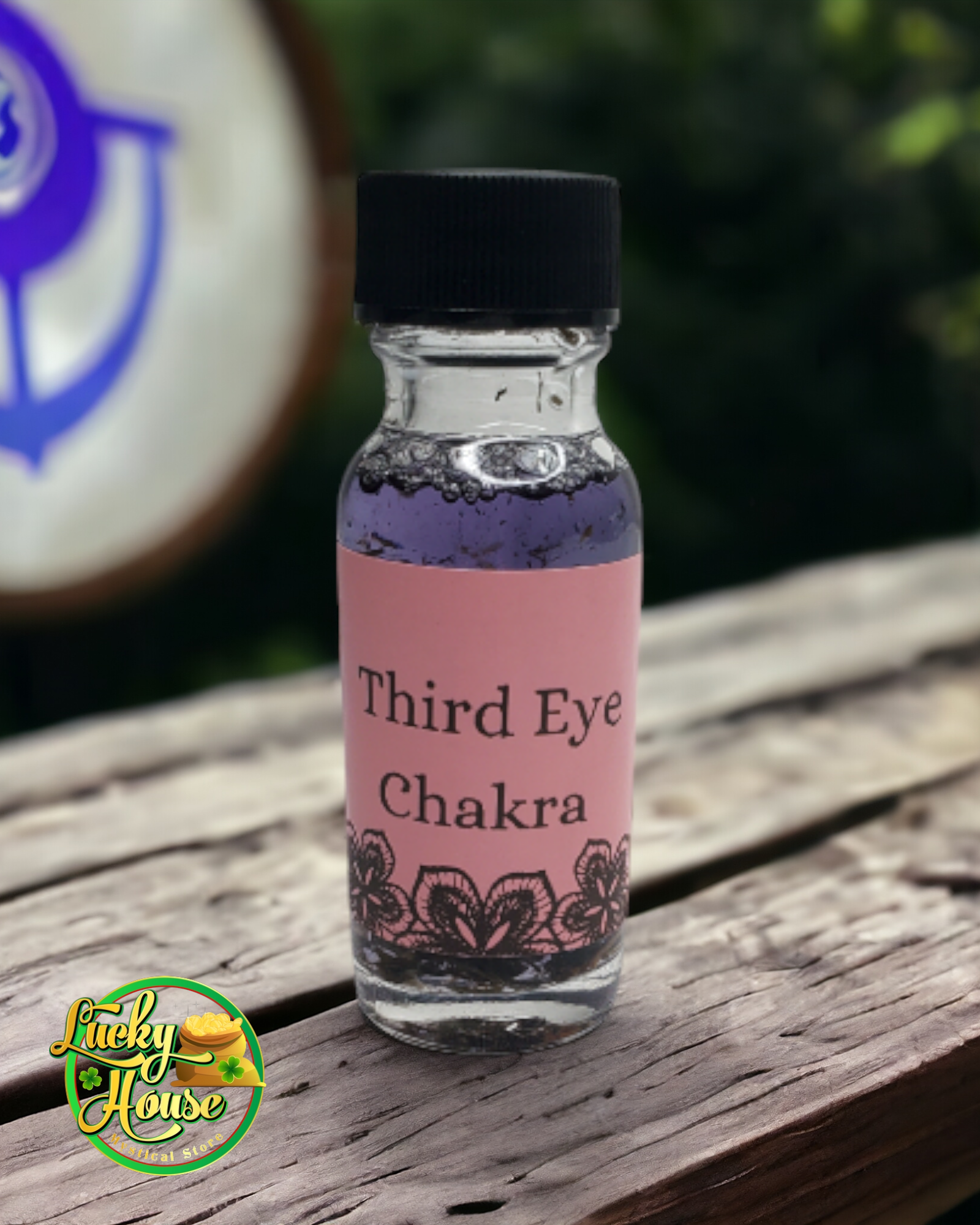 Third Eye Chakra oil bottle, fostering inner vision and intuition