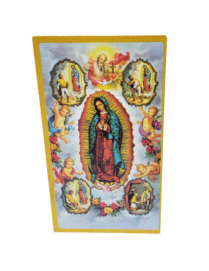 Virgen de Guadalupe estampita Tarjeta de Oracion