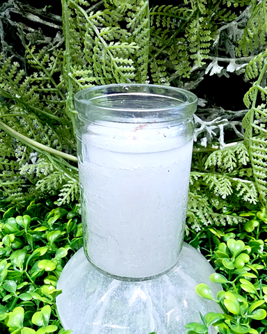 White Glass Jar Candle