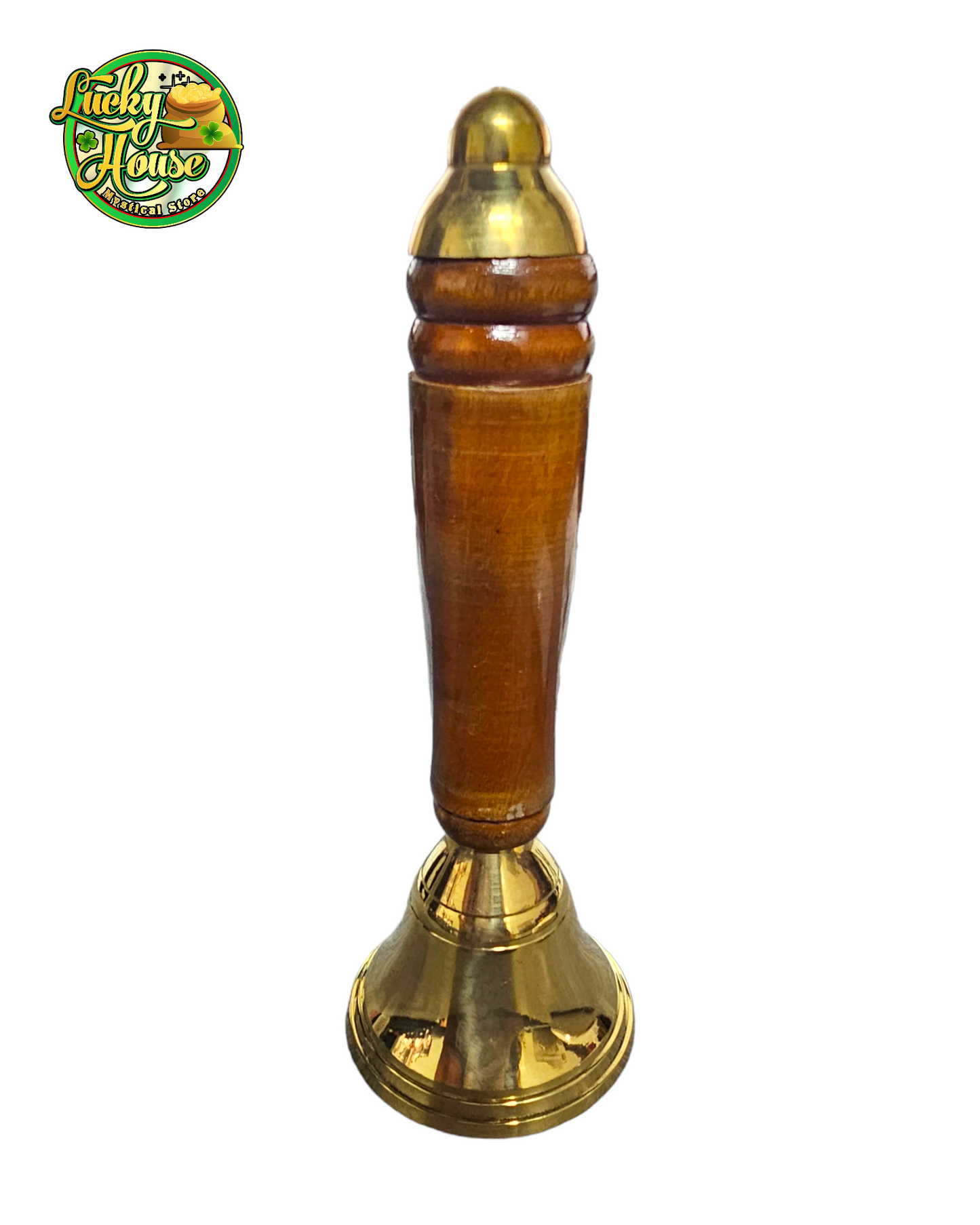 Brass Bell with Wood Handle