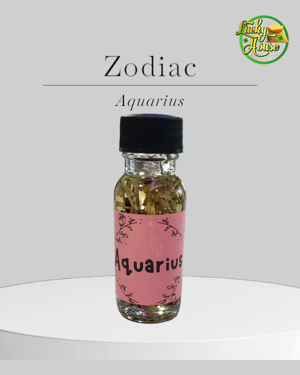 Aquarius Zodiac Oil – Lucky House Mystical Store