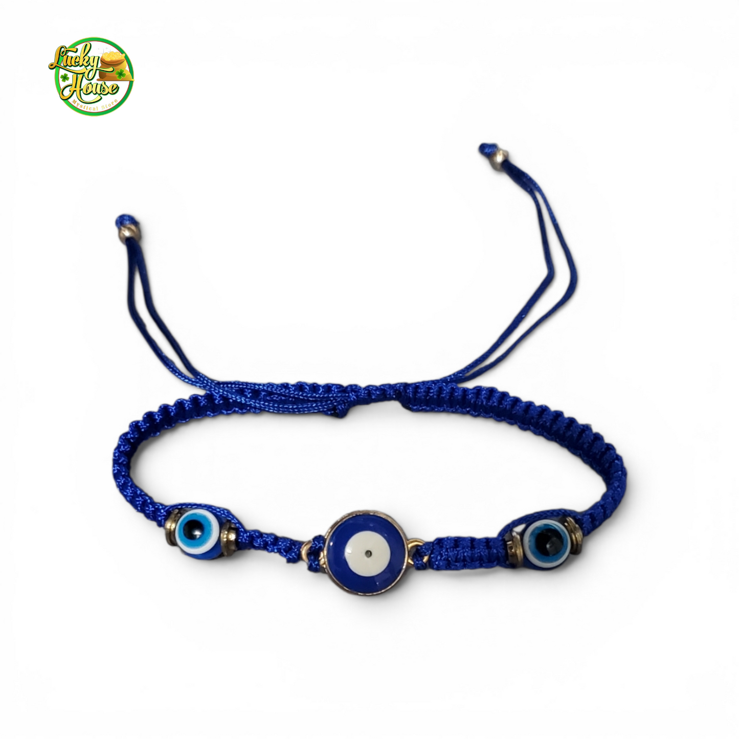 Blue and Gold Evil Eye Bracelet
