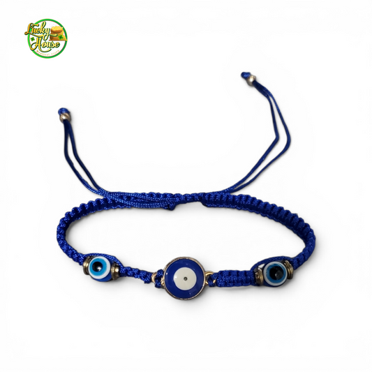 Blue and Gold Evil Eye Bracelet