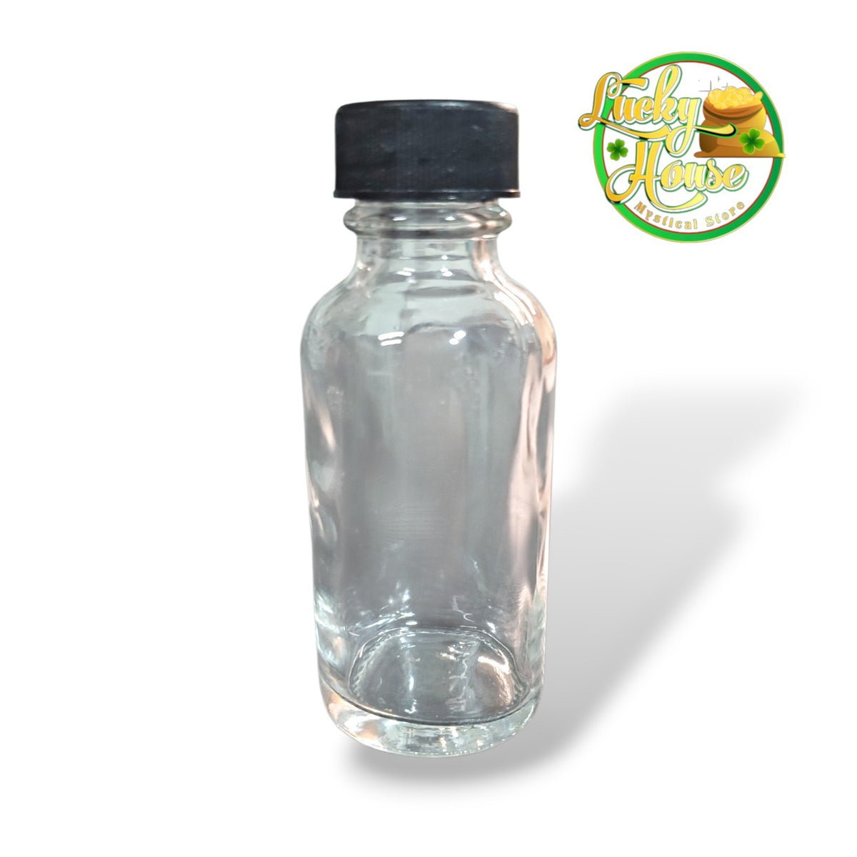 1 oz Glass Bottles with Black Caps