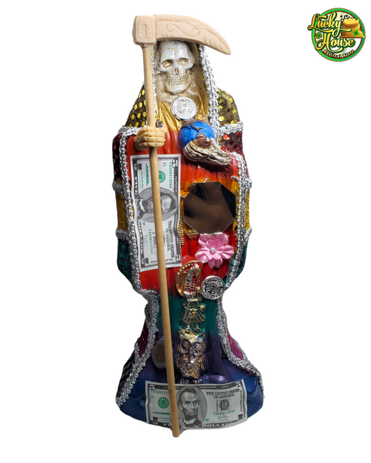 Rainbow Santa Muerte Statue