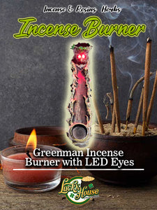 Greenman Incense Burner with LED Eyes