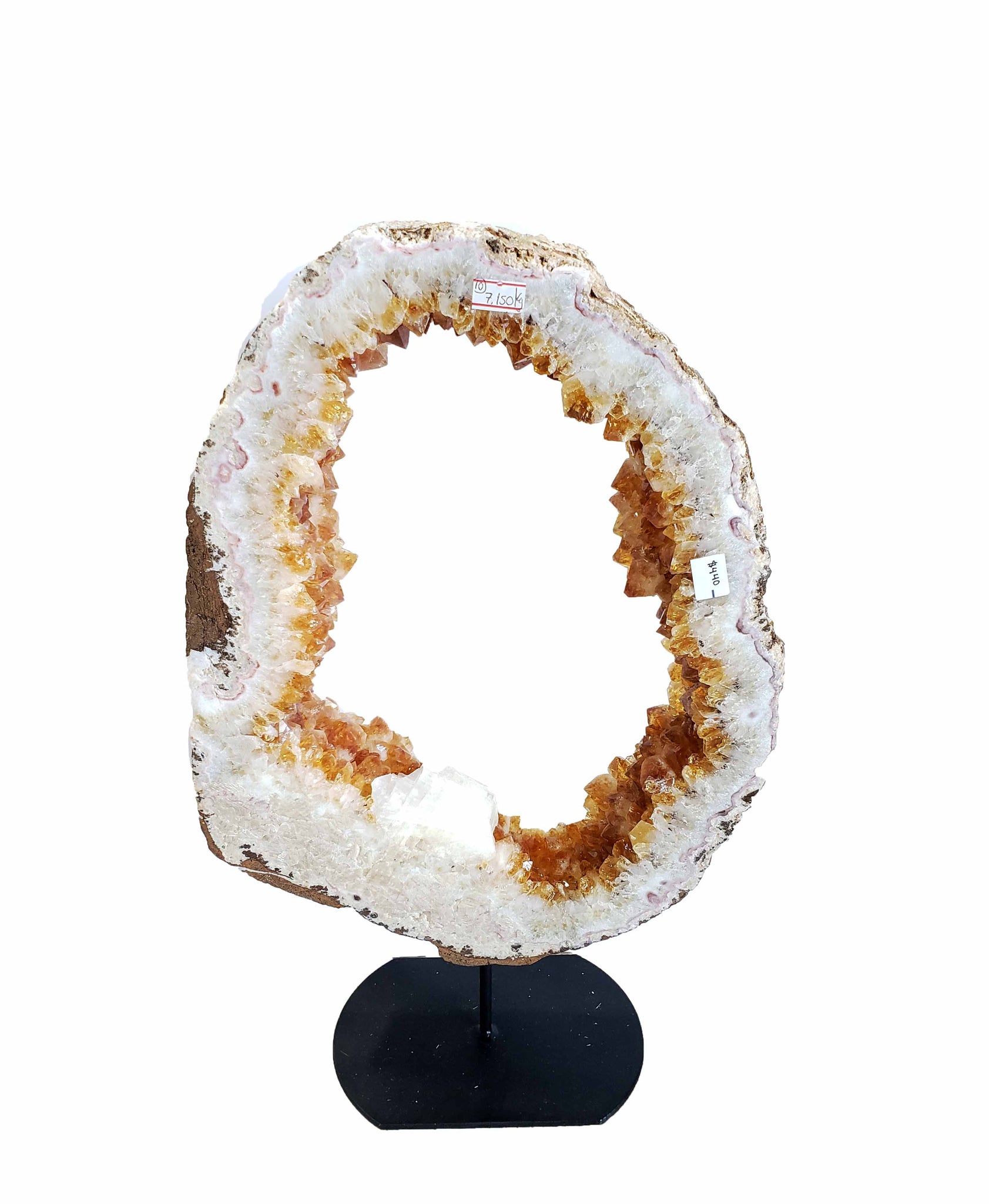 Citrine Ring with Metal Stand