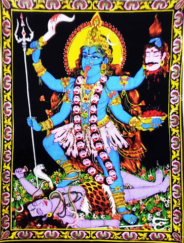Tapestry Hand Painted Goddess Kali