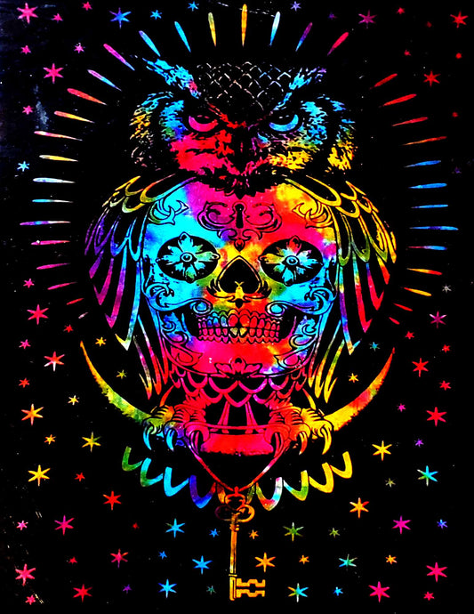 Tapestry Owl Skull Star