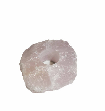 Rose Quartz Tea Light Candle Holder