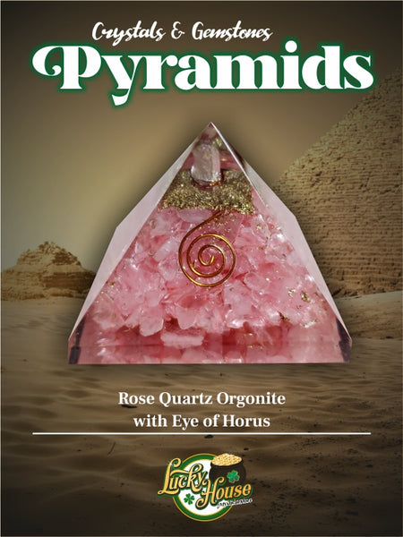 Rose Quartz Orgonite with Eye of Horus