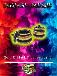 Gold & Black Incense Burner
